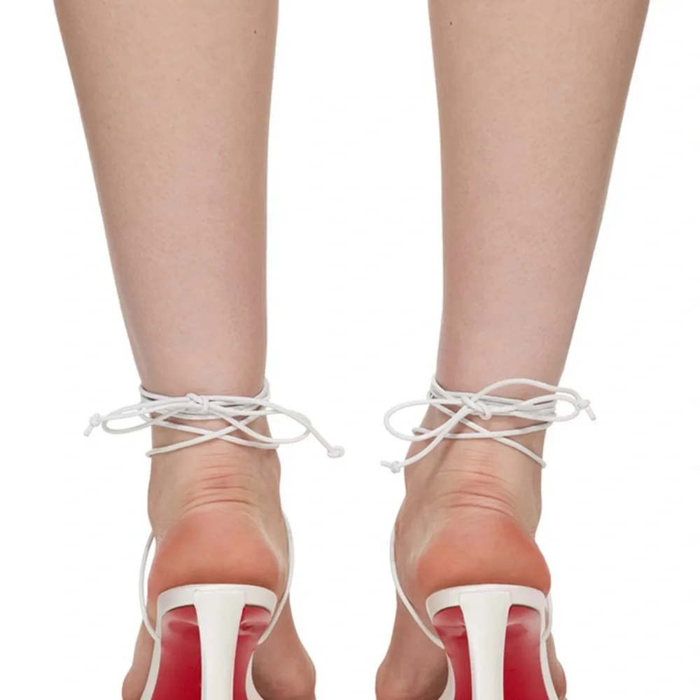 CHRISTIAN LOUBOUTIN
White Condora Lacestrass Heeled Sandals - Picture 3 of 3